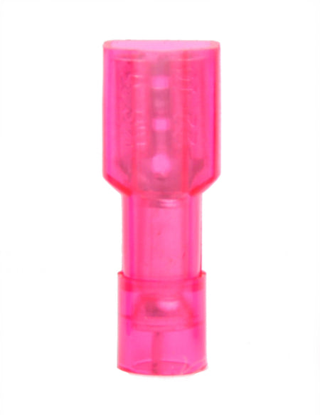 22-18 AWG Red Nylon Insulated 3-pc Fully Insulated Style C Disconnect Terminals, 100/bag