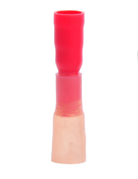 22-18 AWG Red Polyolefin Insulated Heat Shrink Bullet Connectors, 100/bag