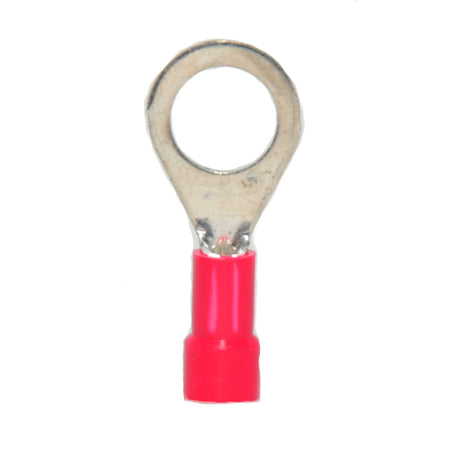 22-18 AWG Red Nylon Insulated Block Spade Terminals, 100/bag