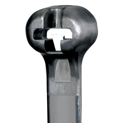 Panduit 24" 120lb Black UV Weather Resistant Dome-Top Barb Ty Cable Ties 50/bag, Part # BT7LH-L0