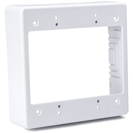 HellermannTyton TSRW-JBD Dual Gang Junction Box, 1-1/2" Deep, PVC, White, 10/bag