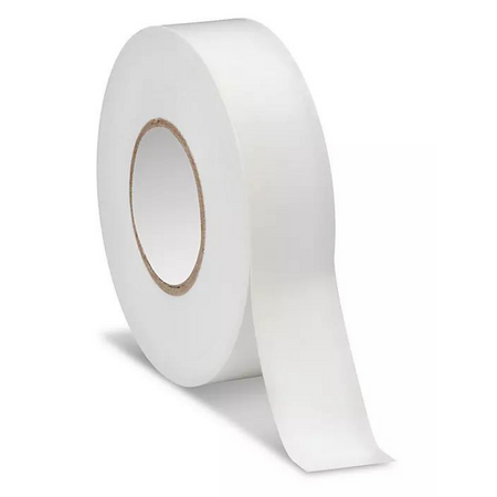 White Vinyl Electrical Tape 3/4" x 66ft x 7.5 mil