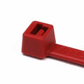 HellermannTyton T50R2C2 Standard Cable Tie, 8" Long, UL Rated, 50lb Tensile Strength, PA66, Red, 100/pkg