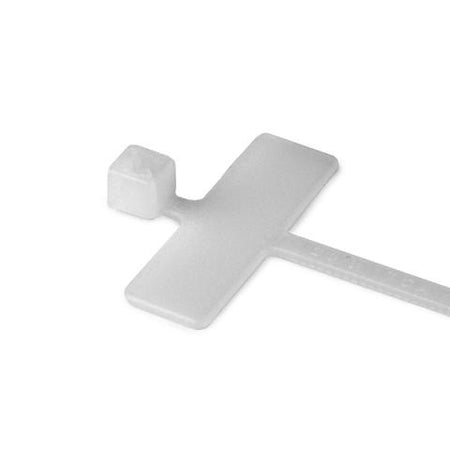 8" 18lb Natural Marker ID Horizontal Tie 100/bag