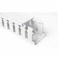 HellermannTyton 181-15106 Slotted Wall Wiring Duct, 1.5" X 1", Non-Adhesive, PVC, White, 30ft/Box