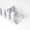HellermannTyton 181-15107 Slotted Wall Wiring Duct, 1.5" X 1", Non-Adhesive, PVC, White, 120ft/Carton