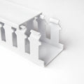 HellermannTyton 181-15208 Slotted Wall Wiring Duct, 1.5" X 2", Non-Adhesive, PVC, White, 30ft/Box