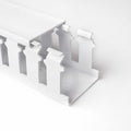 HellermannTyton 181-15209 Slotted Wall Wiring Duct, 1.5" X 2", Non-Adhesive, PVC, White, 120ft/Carton