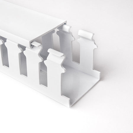 HellermannTyton 181-15213 Slotted Wall Wiring Duct, 1.5" X 2", Adhesive, PVC, White, 120ft/Carton