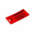 HellermannTyton GWT003X2 Ground Wire Tag, Telephone Warning, Polyethylene, Orange, 25/pkg