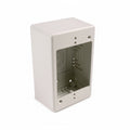 HellermannTyton TSRFW-JB2 Single Gang Junction Box, 2" Deep, PVC, Office White, 1/bag