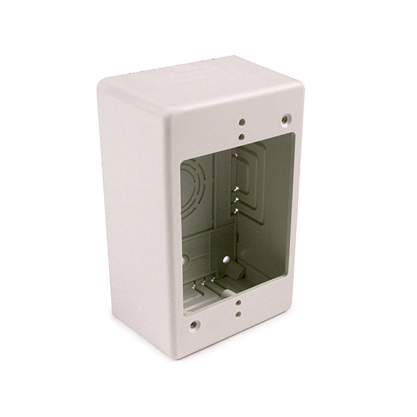 HellermannTyton TSRFW-JB2 Single Gang Junction Box, 2" Deep, PVC, Office White, 1/bag