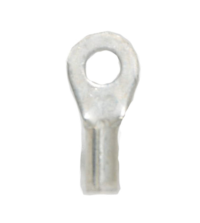 12-10 AWG Non-Insulated #10 Stud Ring Terminal - Butted Seam 100/Bag