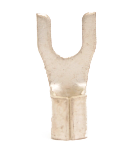 12-10 AWG Non-Insulated #8 Spade Terminal - Butted Seam 100/Bag