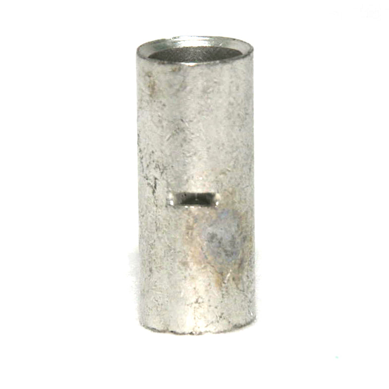 2 AWG Bare Seamless Butt Connector Non-Insulated, 100/bag