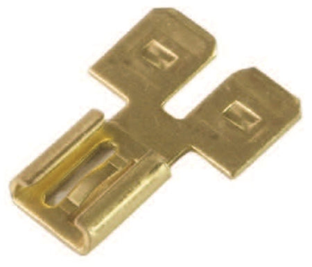 Female/Double Male 3-Way Adapter .250 Tab 100/Bag