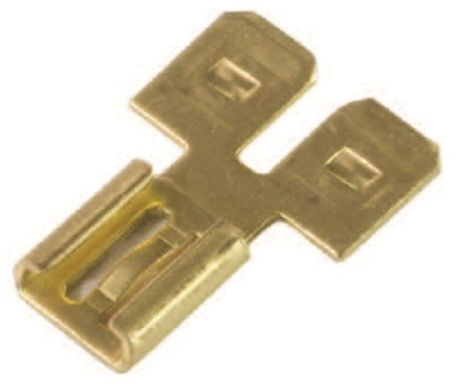 Female/Double Male 3-Way Adapter .250 Tab 100/Bag