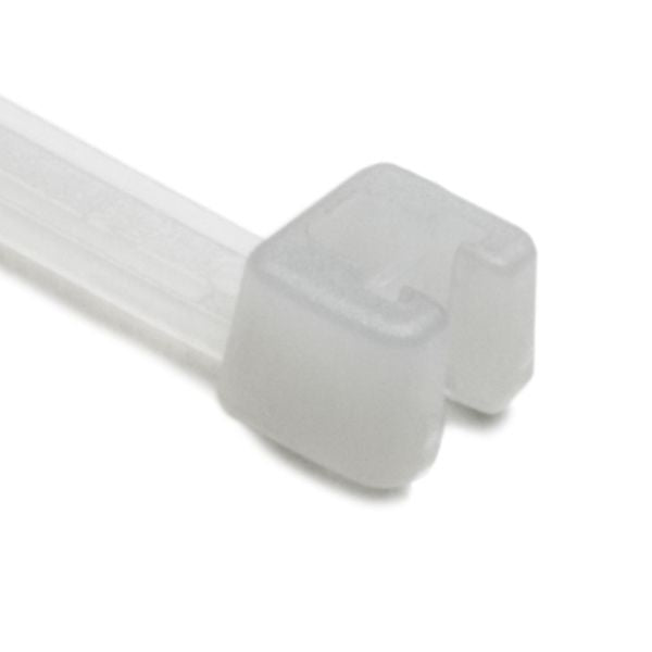 HellermannTyton 109-00128 Q Tie, 7.9" Long, 30lb Tensile Strength, PA66HS, Natural, 100/pkg