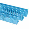 HellermannTyton 184-22053 High-Density Slotted-Wall Wiring Duct, 3" x 3", Non-Adhesive, PVC, Intrinsic Blue, 120 ft/carton