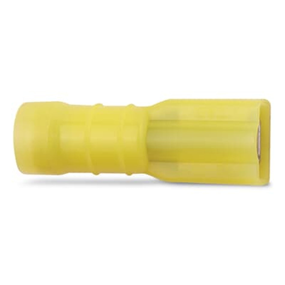 Sta-Kon Nylon Insulated Disconnect Terminal, 12-10 AWG, 0.250 in Tab, Yellow, 50 Pack