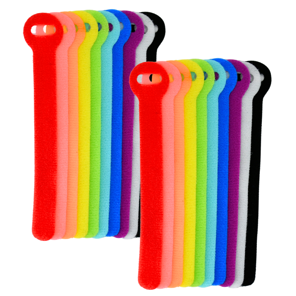 Grizzly Supply 5" Colored Hook and Loop Cable Tie 20/pk