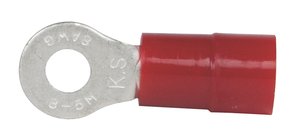 HILLSDALE #50610N Terminal, Ring; Insulated; 600V; No. 10; 8 to 8 AWG 100/Bag