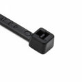 HellermannTyton T18L0C2 Standard Cable Tie, 8" Long, UL Rated, 18lb Tensile Strength, PA66, Black, 100/pkg