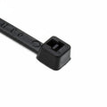 HellermannTyton T18R0HSM4 High-Temp Cable Tie, 4" Long, UL Rated, 18lb Tensile Strength, PA66HS, UV Black, 1000/pkg