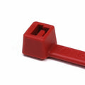 HellermannTyton T50R2M4UL Standard Cable Tie, 8" Long, UL Rated, 50lb Tensile Strength, PA66, Red, 1000/pkg