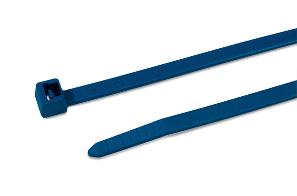 HellermannTyton 111-00831 Metal Content Tie, 15" Long, 50lb Tensile Strength, PA66MP, Blue, 100/pkg