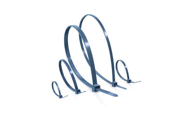 HellermannTyton 111-00831 Metal Content Tie, 15" Long, 50lb Tensile Strength, PA66MP, Blue, 100/pkg
