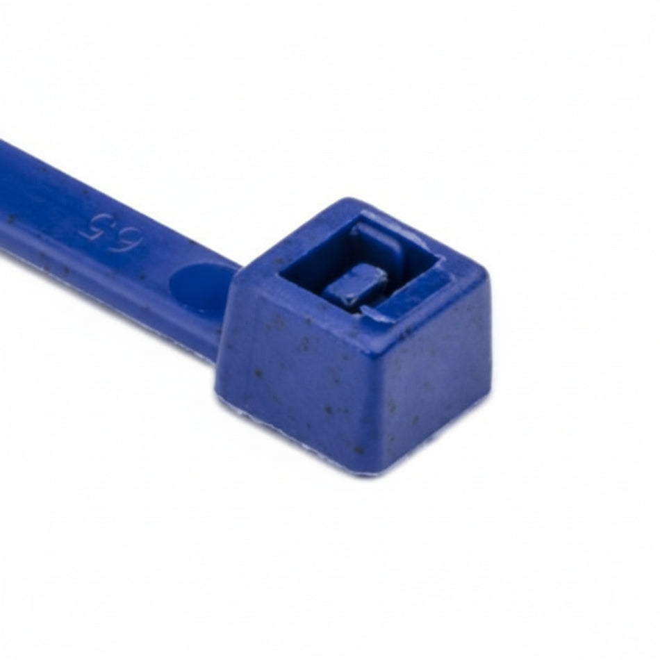 HellermannTyton 111-00831 Metal Content Tie, 15" Long, 50lb Tensile Strength, PA66MP, Blue, 100/pkg