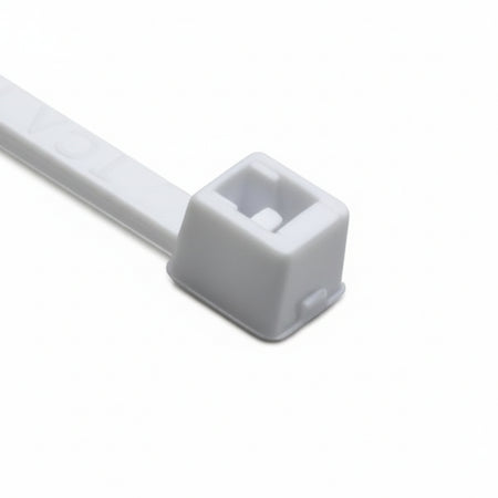 HellermannTyton T18R10C2 Standard Cable Tie, 4" Long, UL Rated, 18lb Tensile Strength, PA66, White, 100/pkg