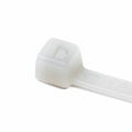 HellermannTyton T18L9VOM4 Flame-Retardant Cable Tie, 8" Long, UL Rated, 18lb Tensile Strength, PA66V0, Natural, 1000/pkg