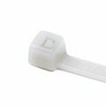 HellermannTyton T18L9C2 Standard Cable Tie, 8" Long, UL Rated, 18lb Tensile Strength, PA66, Natural, 100/pkg