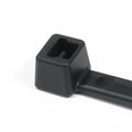 HellermannTyton T18I0C2 Standard Cable Tie, 5.5" Long, UL Rated, 18lb Tensile Strength, PA66, Black, 100/pkg