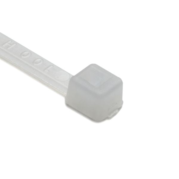 HellermannTyton T18S9C2 Standard Cable Tie, 3.3" Long, UL Rated, 18lb Tensile Strength, PA66, Natural, 100/pkg