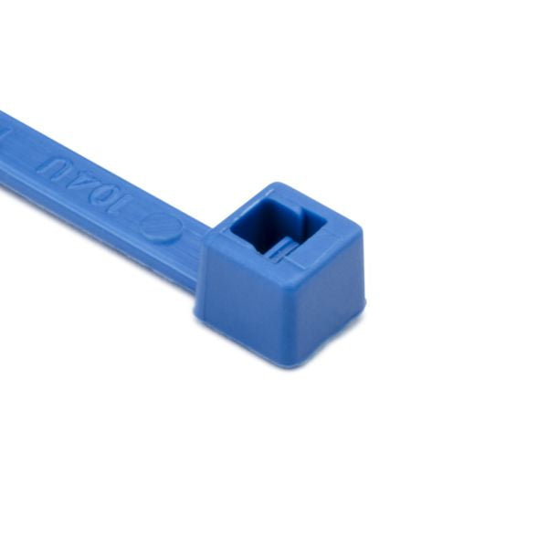 HellermannTyton T30R6M4 Standard Cable Tie, 5.8" Long, UL Rated, 30lb Tensile Strength, PA66, Blue, 1000/pkg