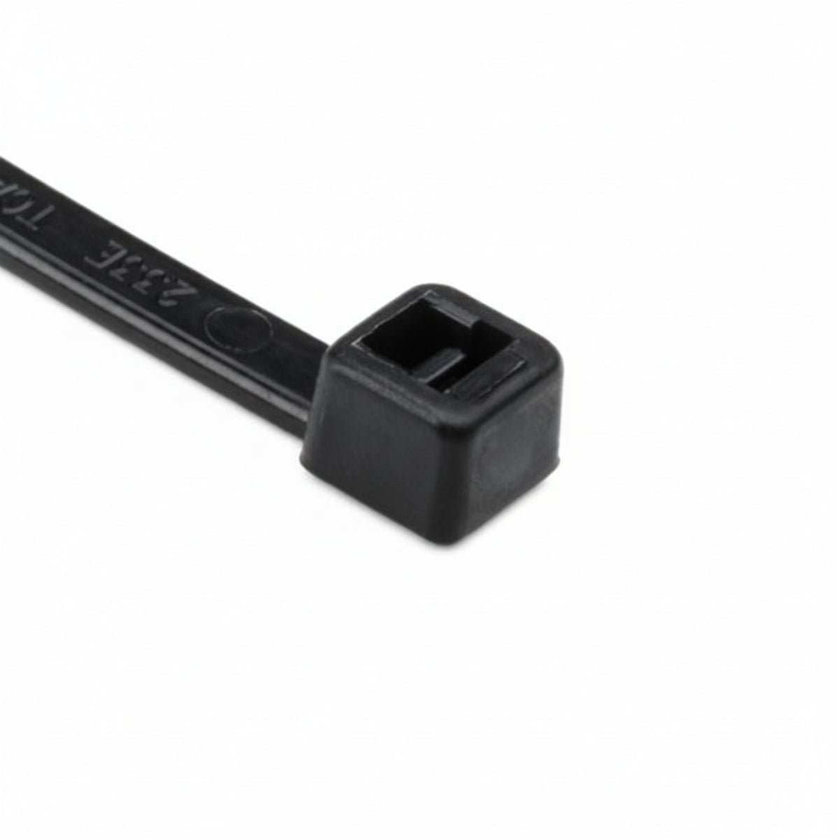 HellermannTyton T30L0C2 Standard Cable Tie, 7.8" Long, UL Rated, 30lb Tensile Strength, PA66, Black, 100/pkg