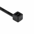 HellermannTyton T30L0HSM4 High-Temp Cable Tie, 7.8" Long, UL Rated, 30lb Tensile Strength, PA66HS,UV Black, 1000/pkg