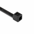 HellermannTyton T40R0C2 Standard Cable Tie, 8.3" Long, UL Rated, 40lb Tensile Strength, PA66, Black, 100/pkg
