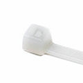 HellermannTyton T50R9C2 Standard Cable Tie, 8" Long, UL Rated, 50lb Tensile Strength, PA66, Natural, 100/pkg