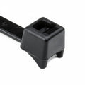 HellermannTyton CTT60R0HSC2 Clamp Tie, 8" Long, 60lb Tensile Strength, PA66HS, Black, 100/pkg