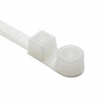 HellermannTyton T50MI9M4 Screw-Mount Cable Tie, 12.4" Long, #10 Screw, 3.4" Max Bundle Dia, 50lb, PA66, Natural, 1000/pkg