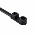 HellermannTyton T50MR0C2 Screw-Mount Cable Tie, 8.5" Long, #10 Screw, 1.8" Max Bundle Dia, 50lb, PA66, Black, 100/pkg