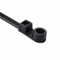 HellermannTyton T50MR0M4 Screw-Mount Cable Tie, 8.5" Long, #10 Screw, 1.8" Max Bundle Dia, 50lb, PA66HS, Black, 1000/pkg