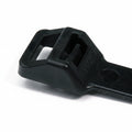 HellermannTyton RT255S0HIRX2 Releasable Cable Tie, Release Tab, 8.9" Long, 250lb Tensile Strength, PA66HIRHSUV, Black, 25/pkg