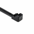 HellermannTyton RT40R0C2 Releasable Cable Tie, Release Tab, 8.5" Long, 40 lb Tensile Strength, PA66, Black, 100/pkg