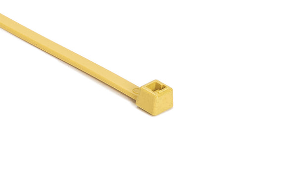 HellermannTyton 111-01168  Metal Content Tie, 15" Long, 50lb Tensile Strength, PA66MP, Yellow, 100/pkg