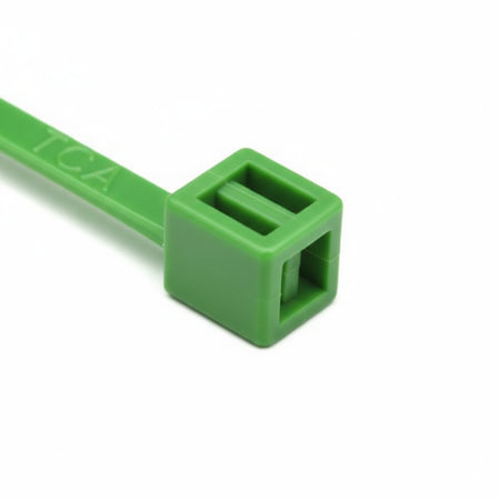 HellermannTyton 116-01815 Standard Cable Tie, 4" Long, UL Rated, 18lb Tensile Strength, PA66, Green, 100/pkg